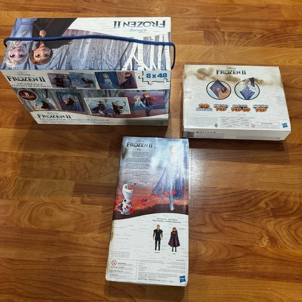 Disney Frozen 2 Toys Lot All New Puzzles, Frozen 2 Elsa Doll & Frozen 2 Playset